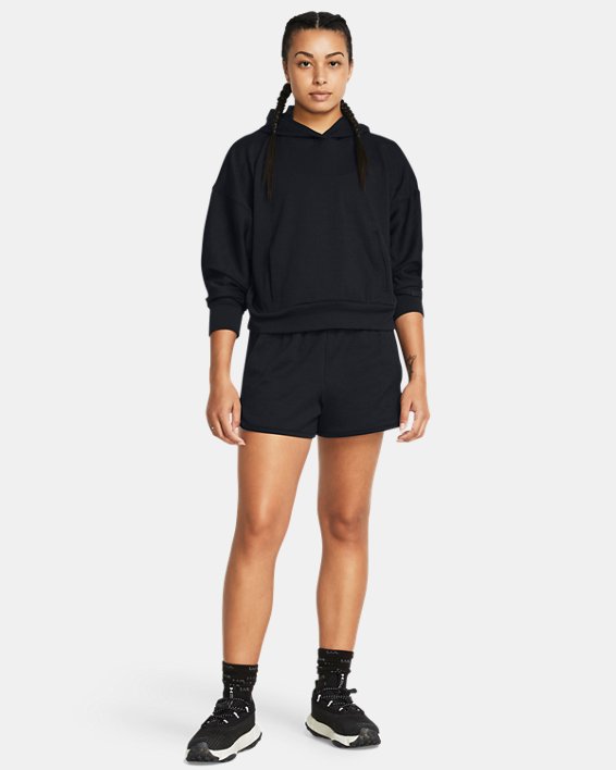 Women's UA Journey Rib Oversized Hoodie in Black image number 2